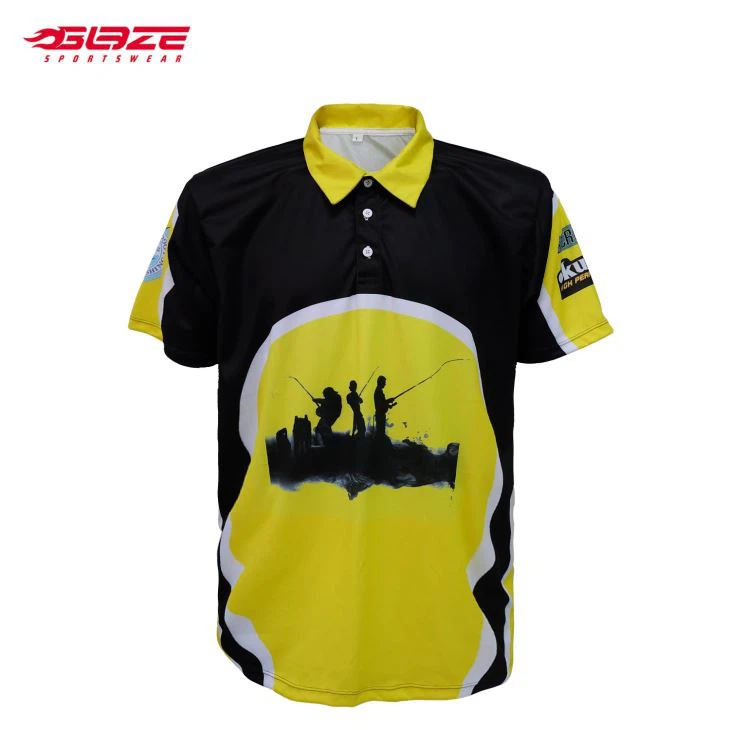 Cheap Custom Polyester Spandex Wholesale Tournament Fishing Shirts